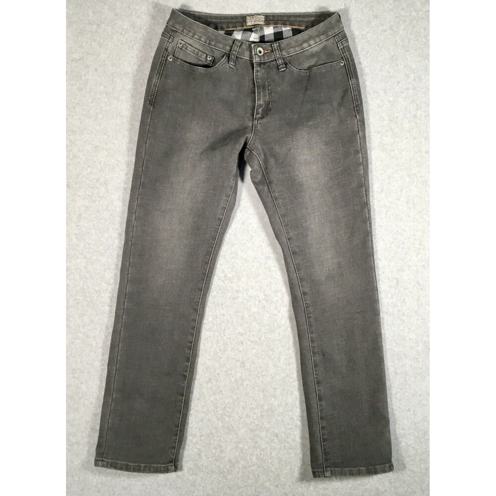 WEATHERPROOF VINTAGE Flannel Lined; Stonewashed Gray Women's Jeans Size 6 L30